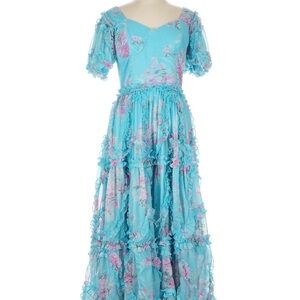 Ivy City Co Sky Blue Textured Dress